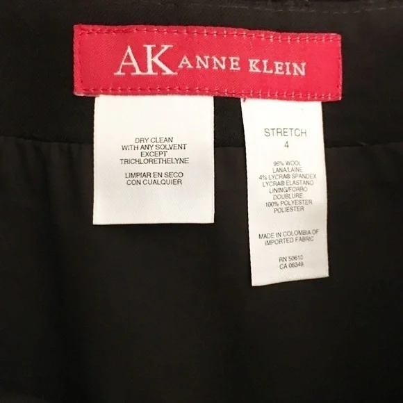 ANNE Klein Brown Wool Skirt Size 4 - Picture 3 of 3